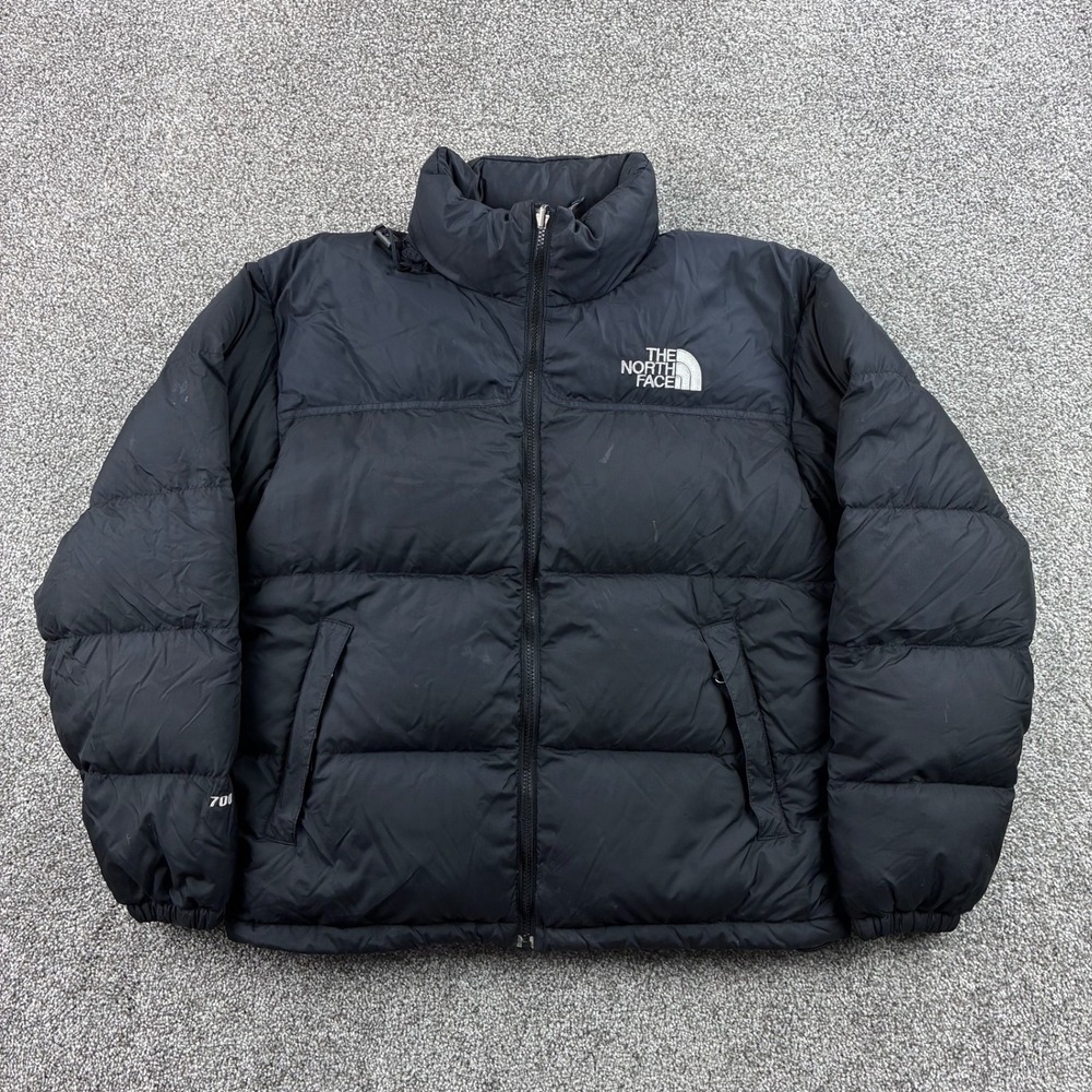 Vintage The North Face Nuptse Puffer Jacket Mens M Black 700 Down Fill A187